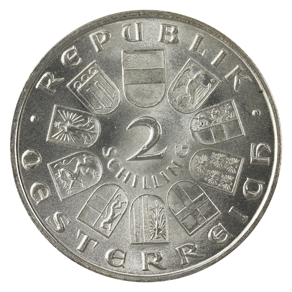 Austria 1932 Ignaz Seipel 2 Schillings Choice Brilliant Uncirculated (MS64)