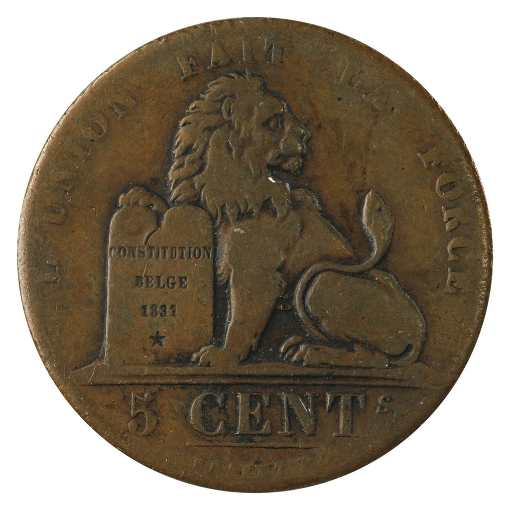 Belgium 1834 5 Centimes F-VF (F15)
