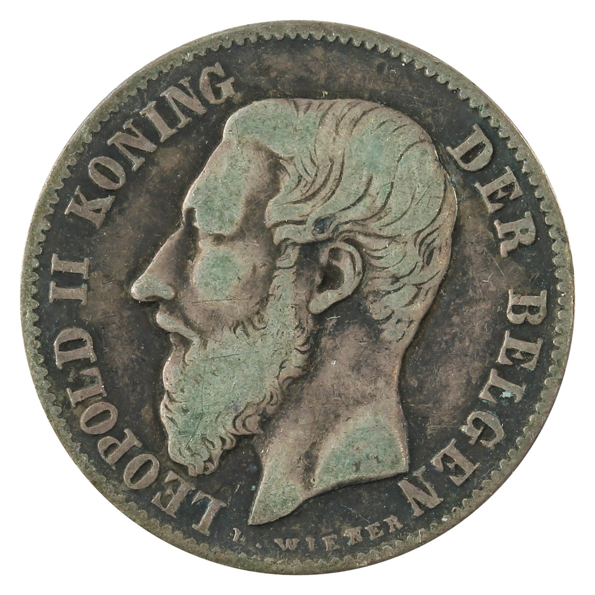 Belgium 1886 Dutch 50 Centimes Fine (F12)