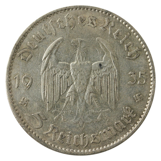 German Third Reich 1935A Potsdam 5 Marks VF-EF (VF30)
