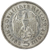 German Third Reich 1936A Hindenburg 5 Marks Almost Uncirculated (AU50)