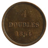 Guernsey 1864 4 Doubles VF-EF (VF30)