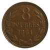 Guernsey 1864 8 Doubles VF-EF (VF30)