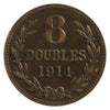 Guernsey 1914H 8 Doubles Extra Fine (EF40)