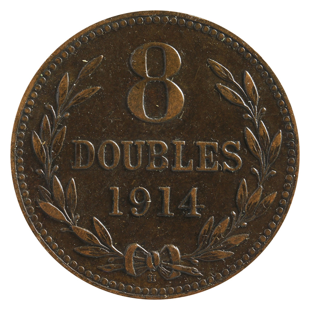 Guernsey 1914H 8 Doubles Extra Fine (EF40)
