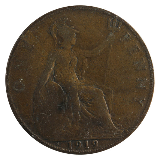Great Britain 1919H Penny F-VF (F15)