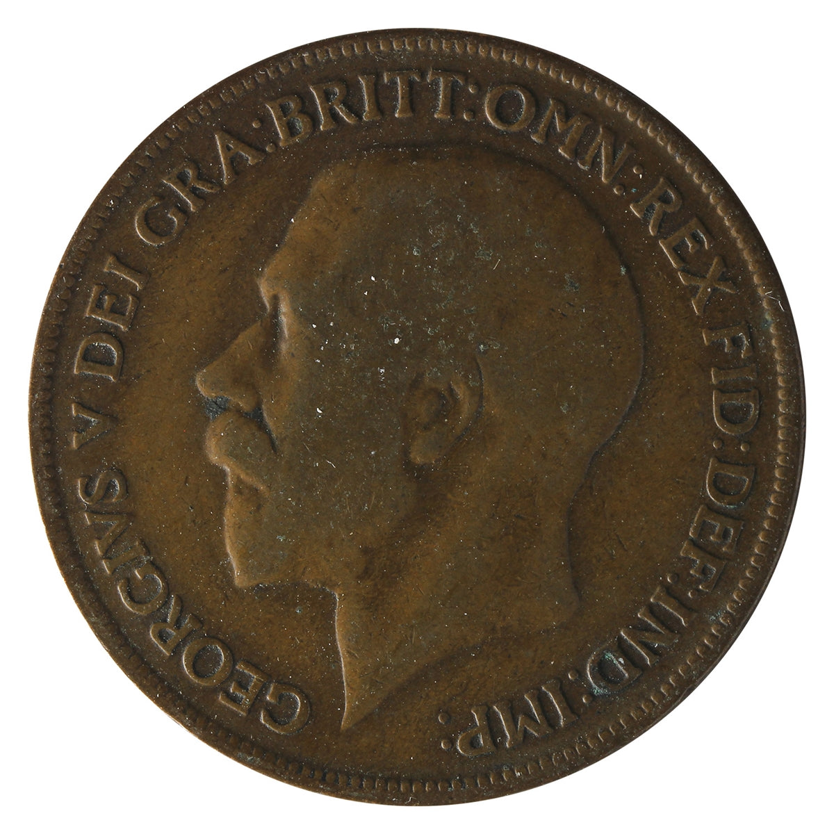 Great Britain 1919H Penny F-VF (F15)