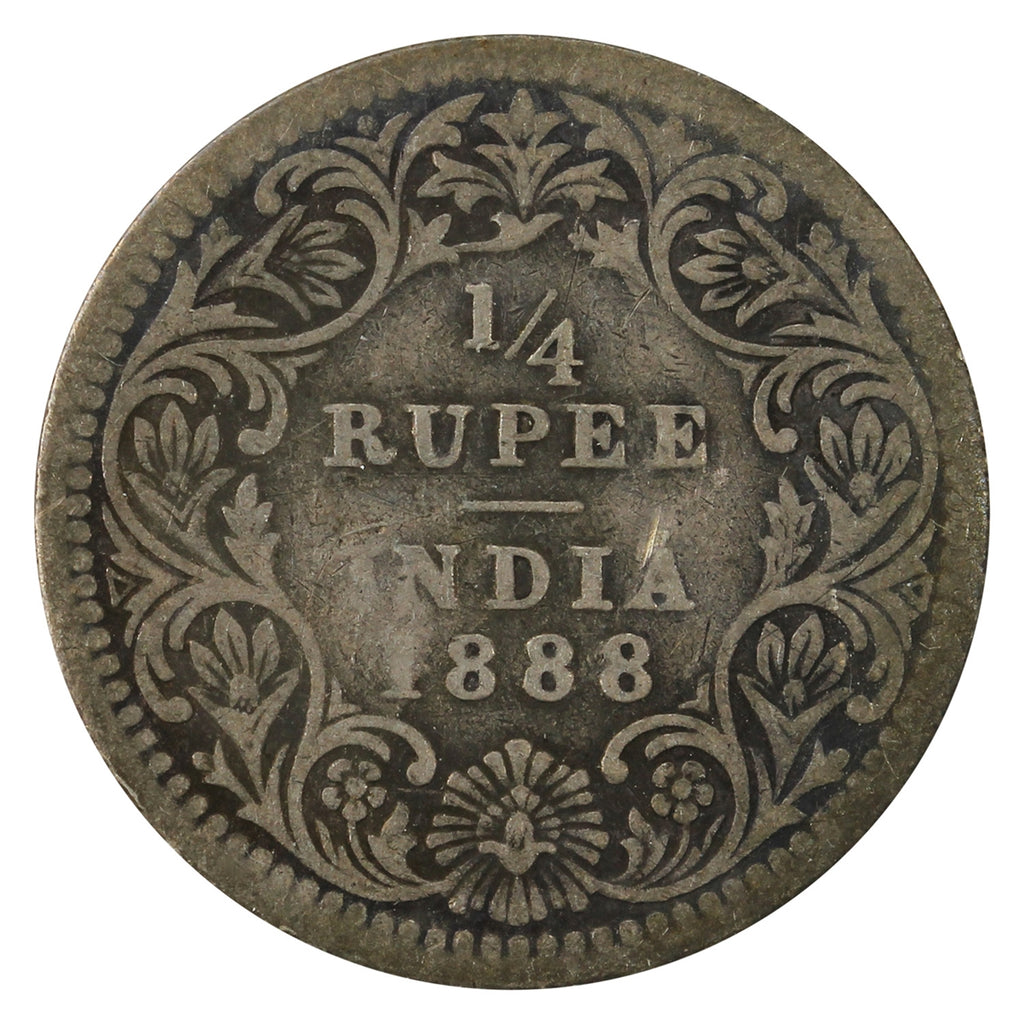 India 1888 1/4 Rupee Very Good (VG8)