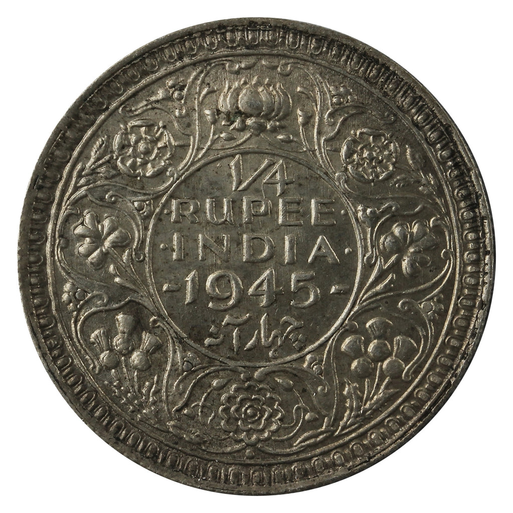 India 1945 1/4 Rupee Uncirculated (MS60)
