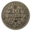 Italy 1869R XXIII Papal 10 Soldi Very Fine (VF20)