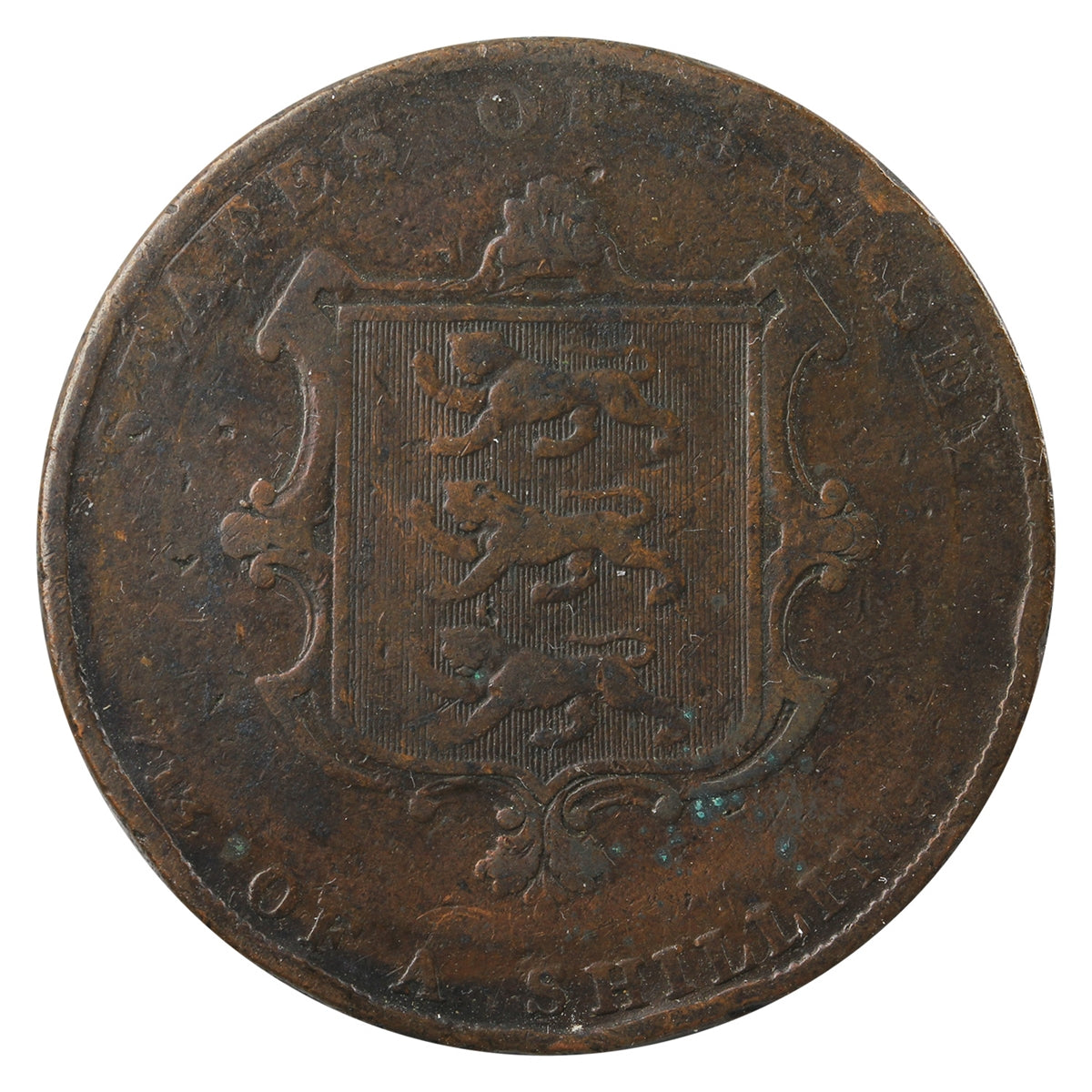 Jersey 1844 1/13 Shilling Fine (F12)