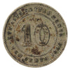 Straits Settlements 1889 10 Cents Fine (F12)