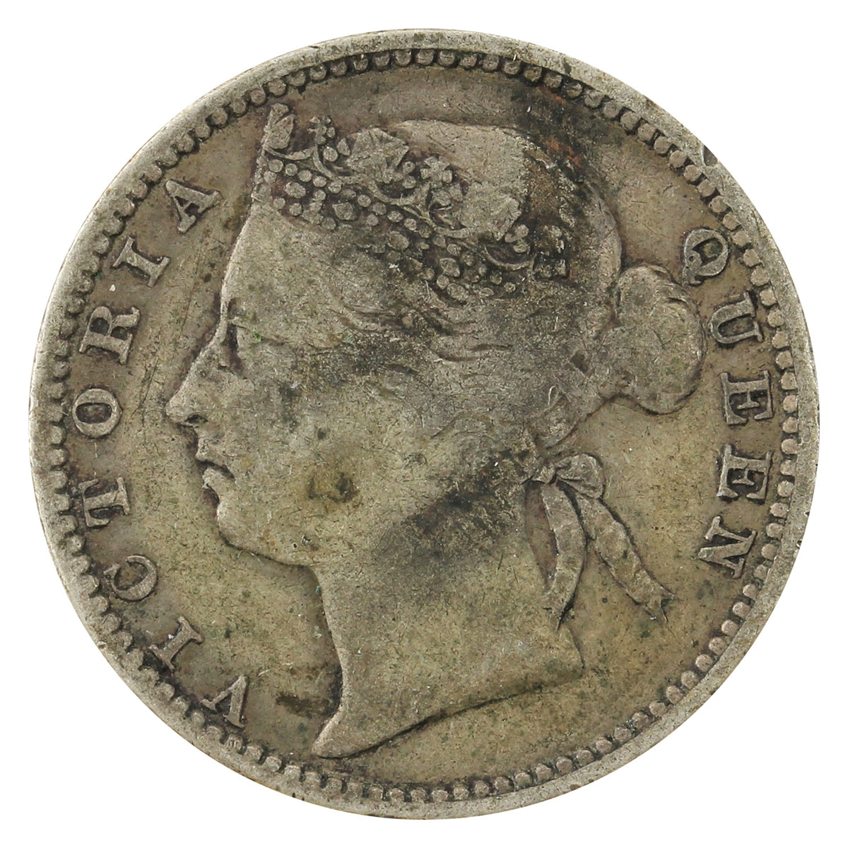 Straits Settlements 1893 10 Cents Fine (F12)