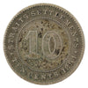 Straits Settlements 1894 10 Cents VG-F (VG10)