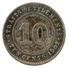 Straits Settlements 1902 10 Cents VG-F (VG10)