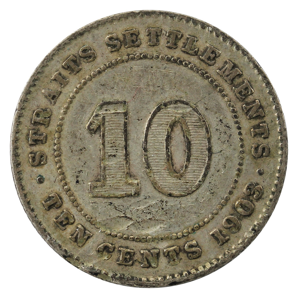 Straits Settlements 1903 10 Cents Fine (F12)