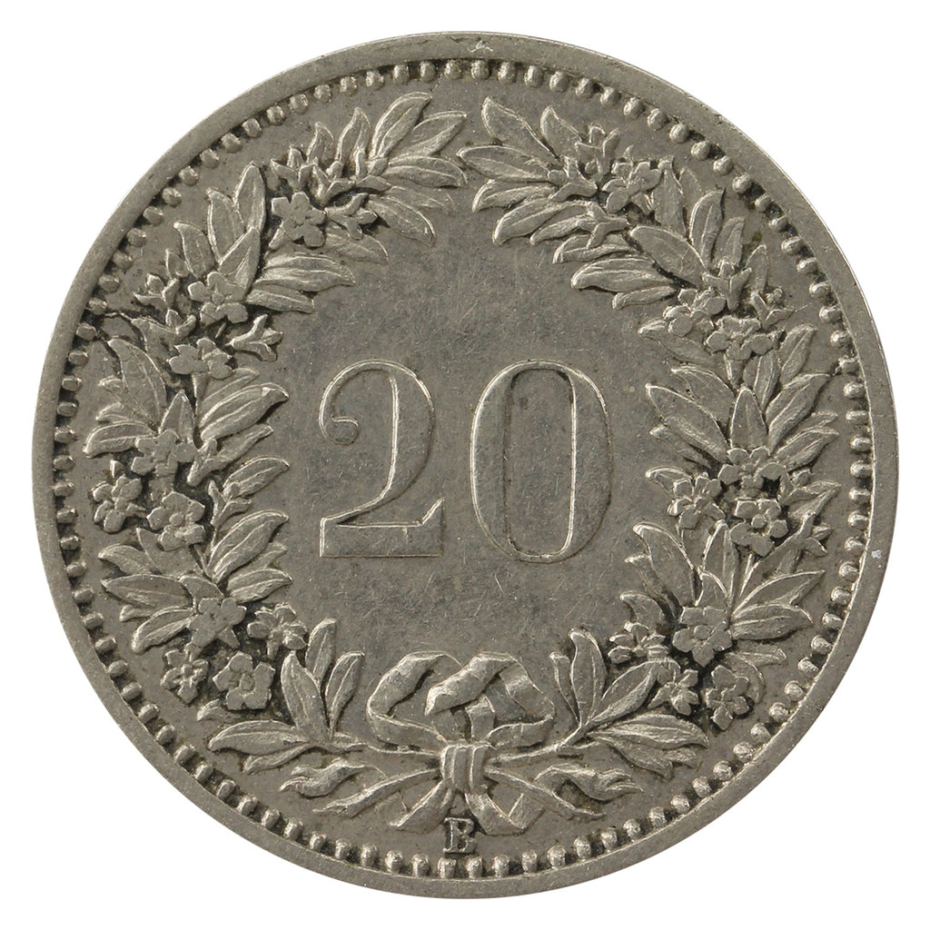 Switzerland 1891B 20 Rappen Extra Fine (EF40)