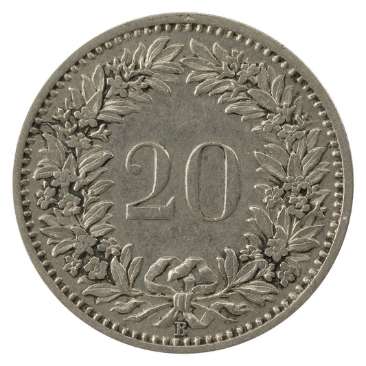 Switzerland 1891B 20 Rappen Extra Fine (EF40)