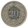 Switzerland 1929B 20 Rappen Almost Uncirculated (AU50)