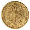 German States 1873C Prussia Gold 20 Mark EF-AU (EF45)
