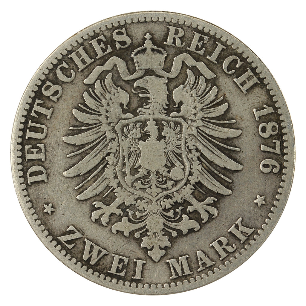 German States 1876A Prussia 2 Marks VF-EF (VF30) $