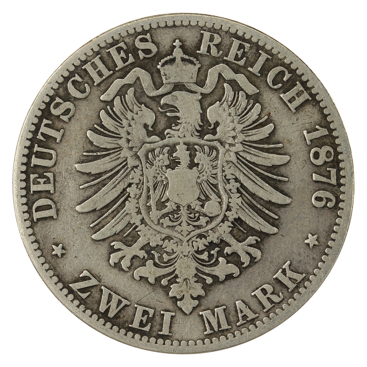 German States 1876A Prussia 2 Marks VF-EF (VF30) $