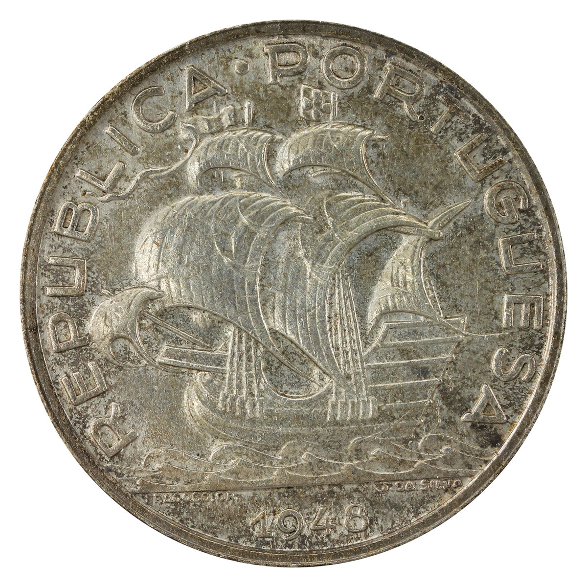 Portugal 1948 10 Escudos Extra Fine (EF40) $