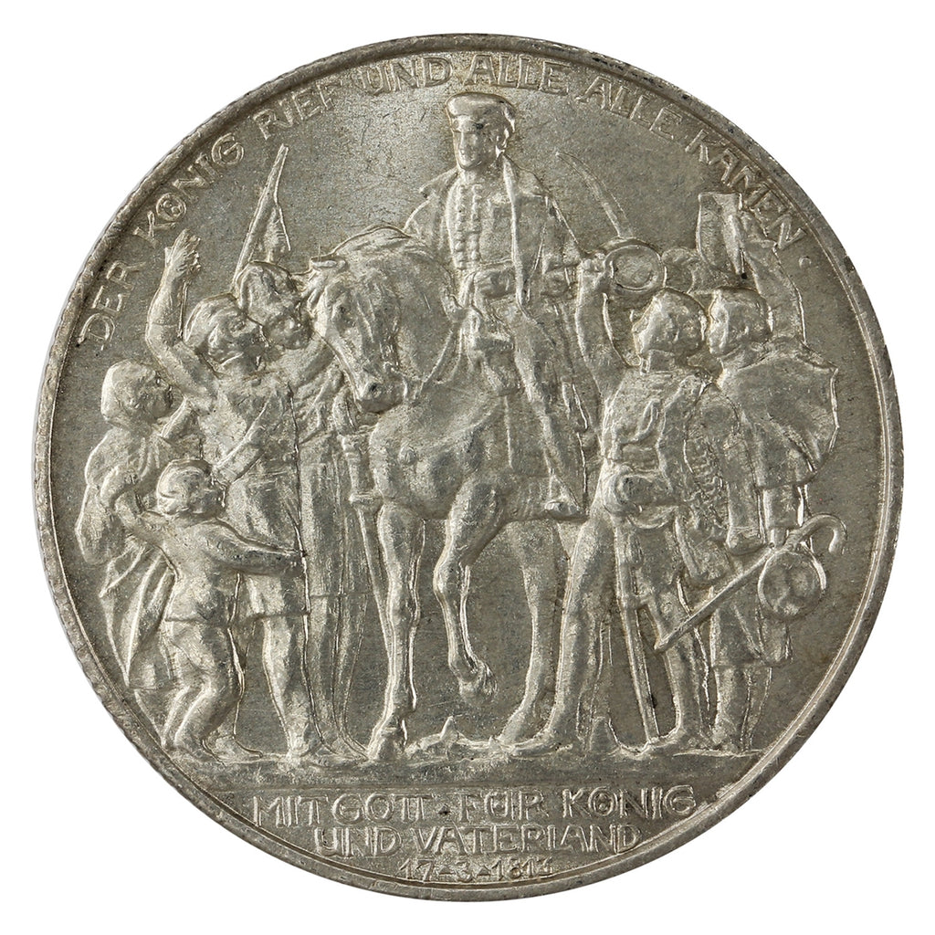 German States 1913A Prussia 2 Marks Brilliant Uncirculated (MS63) $