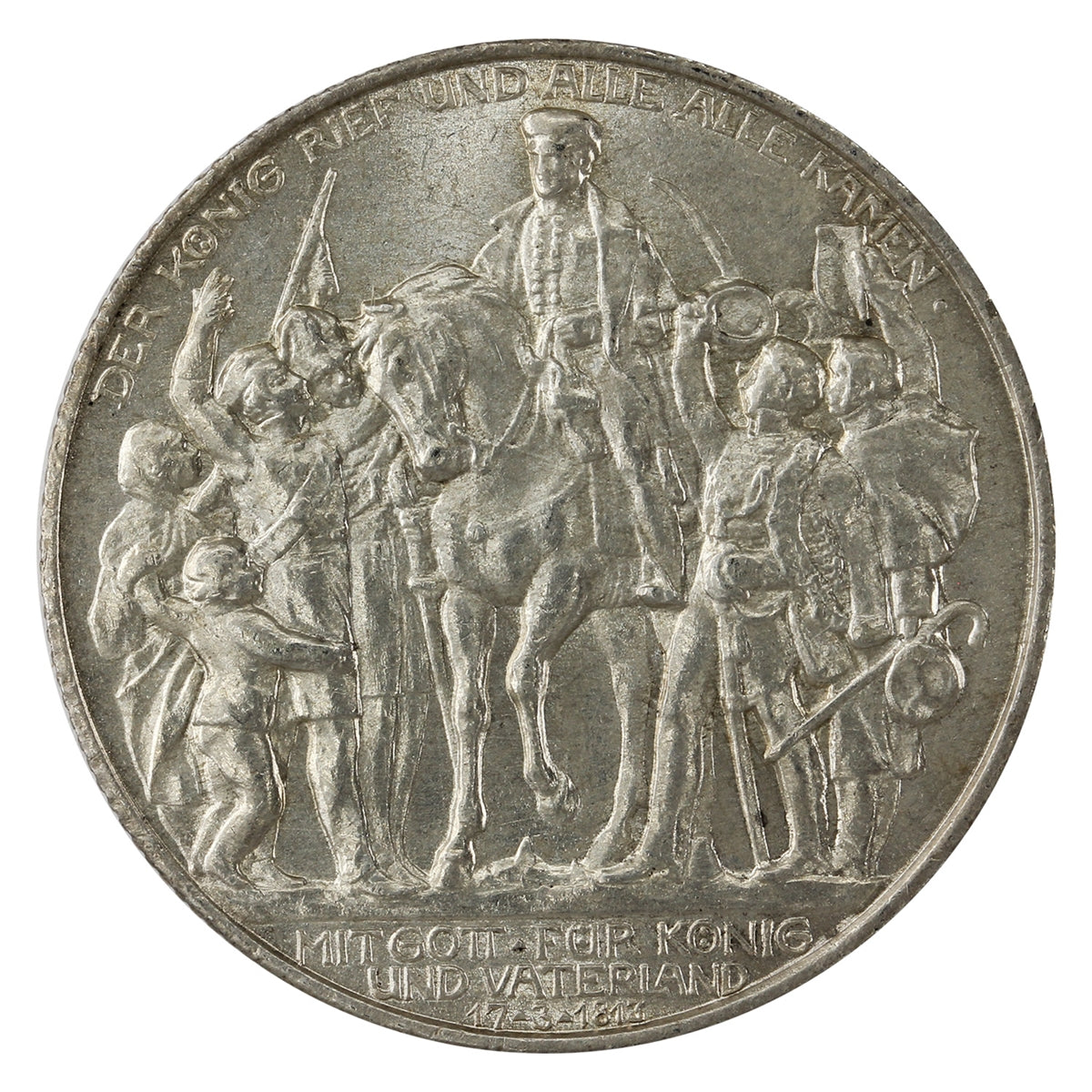 German States 1913A Prussia 2 Marks Brilliant Uncirculated (MS63) $