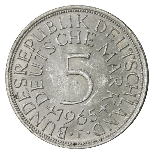 Germany 1965F 5 Marks Brilliant Uncirculated (MS63) $