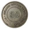 Straits Settlements 1888 50 Cents Fine (F12) $