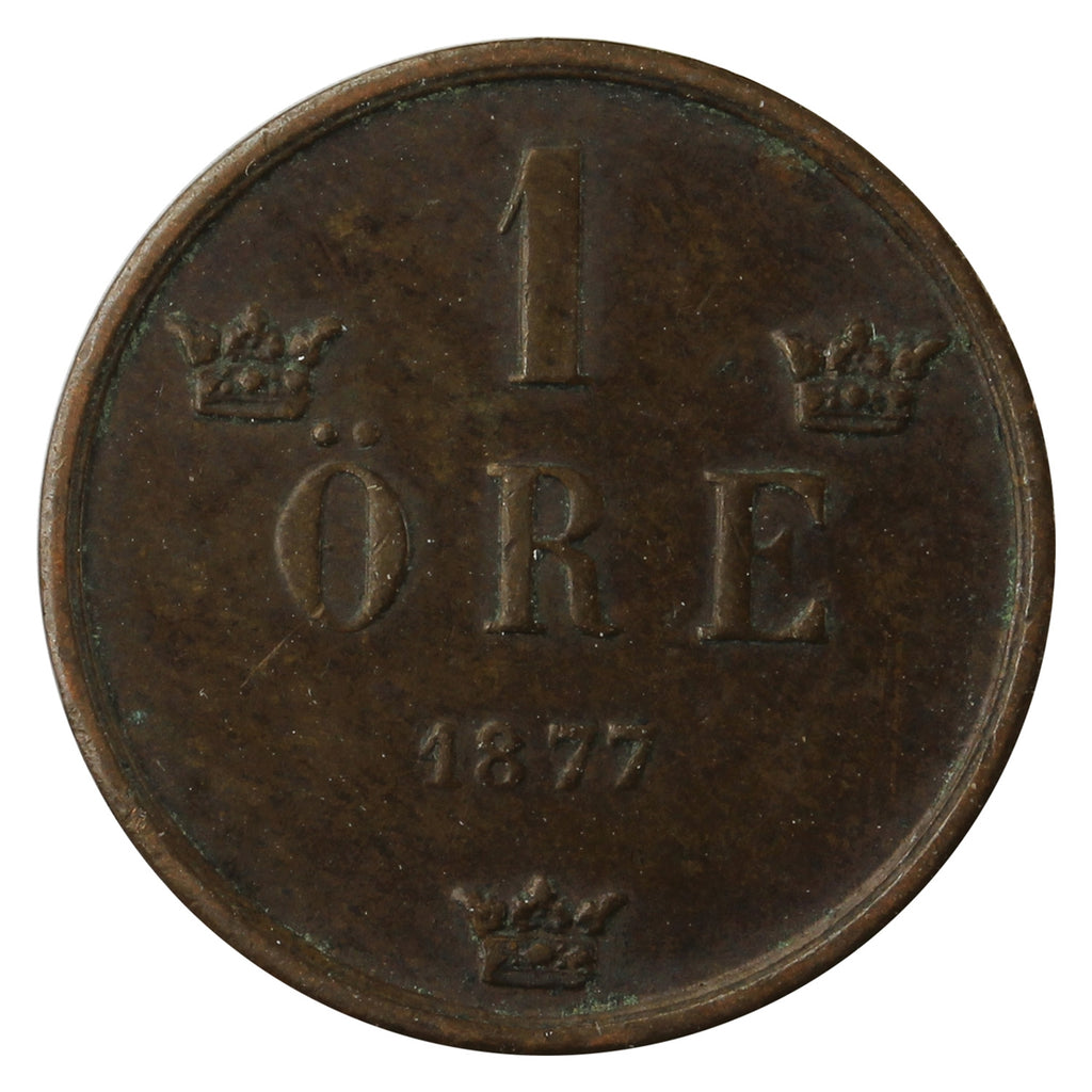 Sweden 1877 Ore Extra Fine (EF40) $