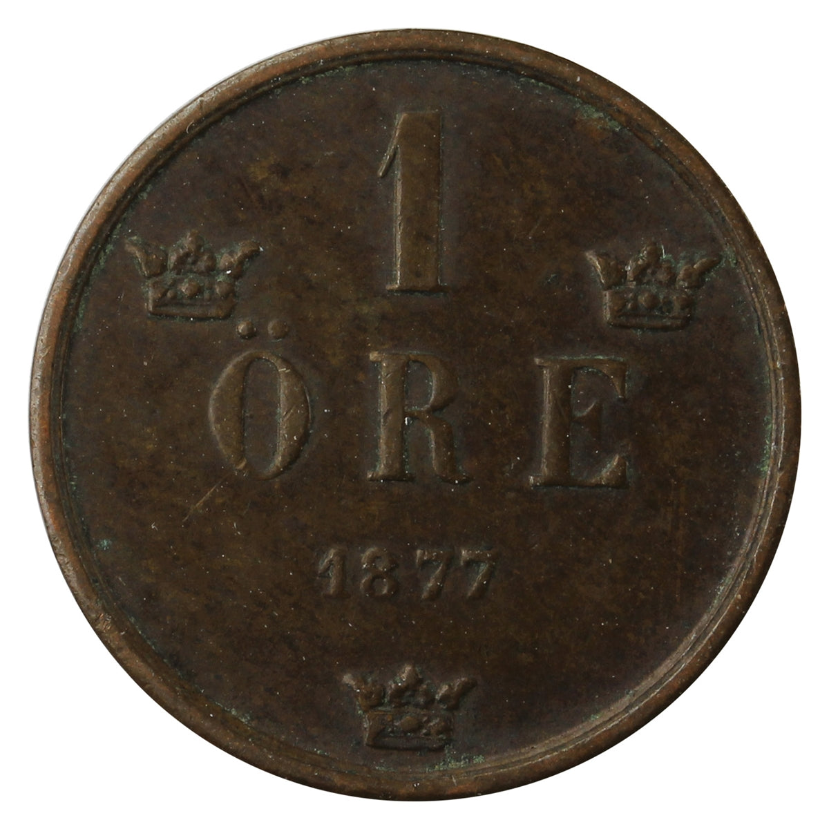 Sweden 1877 Ore Extra Fine (EF40) $