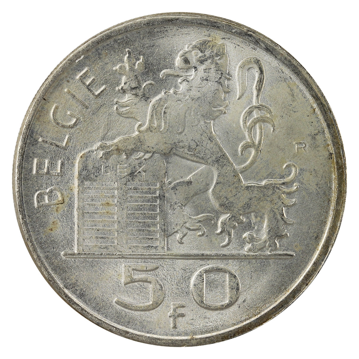 Belgium 1954 Dutch 50 Francs Brilliant Uncirculated (MS63)