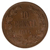 Finland 1916 10 Pennia Brilliant Uncirculated (MS63) Lustrous Brown