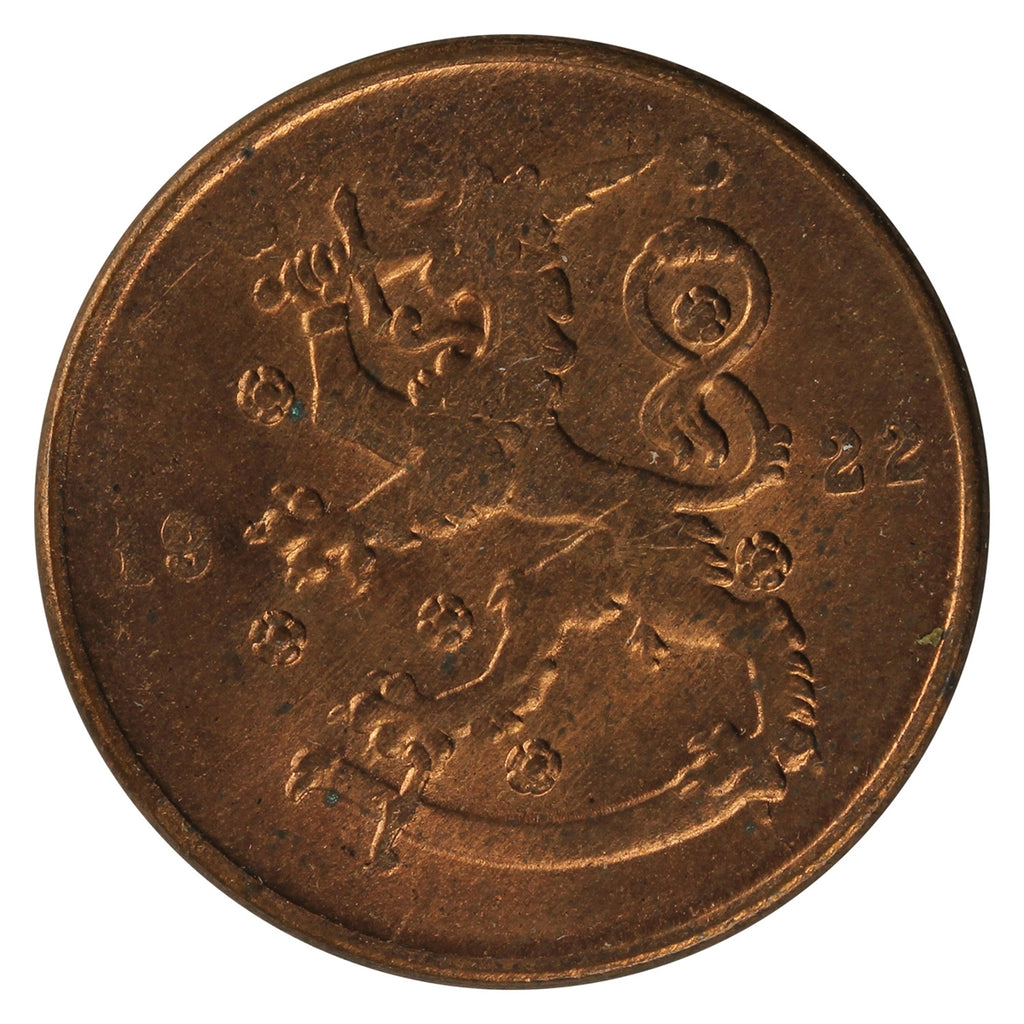 Finland 1922 10 Pennia Brilliant Uncirculated (MS63)