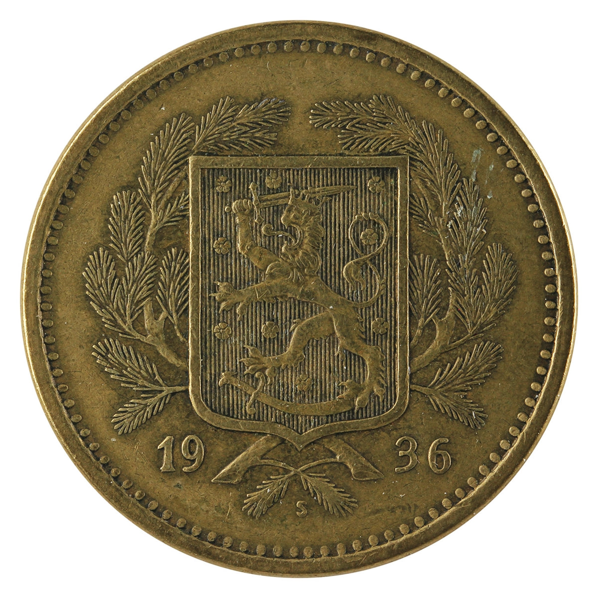 Finland 1936S 10 Markkaa Extra Fine (EF40) $
