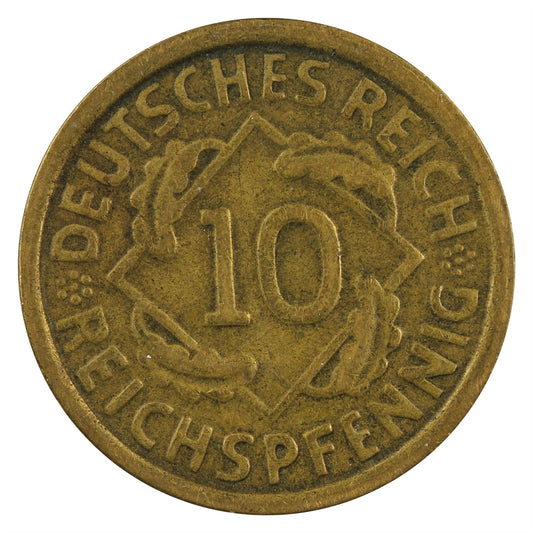 German Third Reich 1934E 10 Pfennig Fine (F12)
