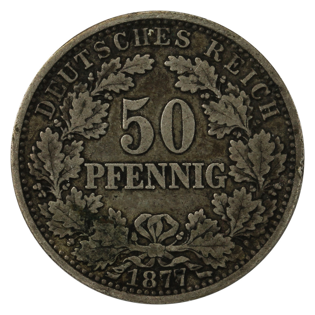 German Empire 1877A 50 Pfennig F-VF (F15)