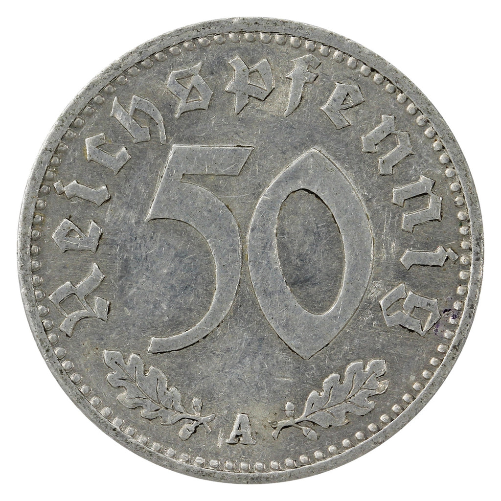 German Third Reich 1935A 50 Pfennig EF-AU (EF45)