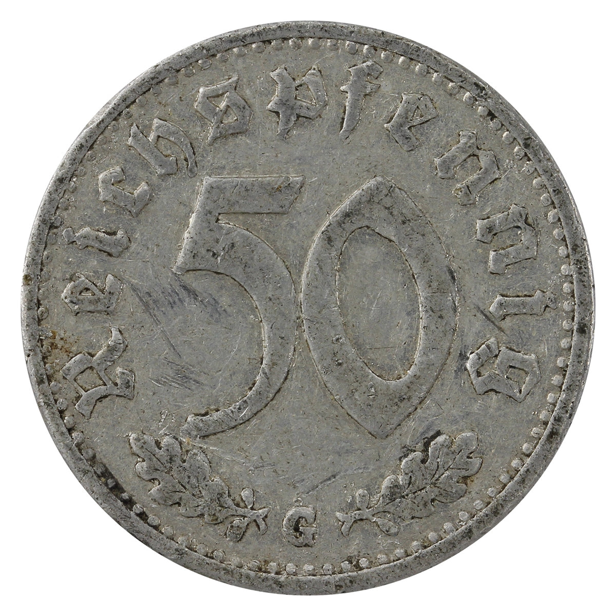 German Third Reich 1939G 50 Pfennig Fine (F12)