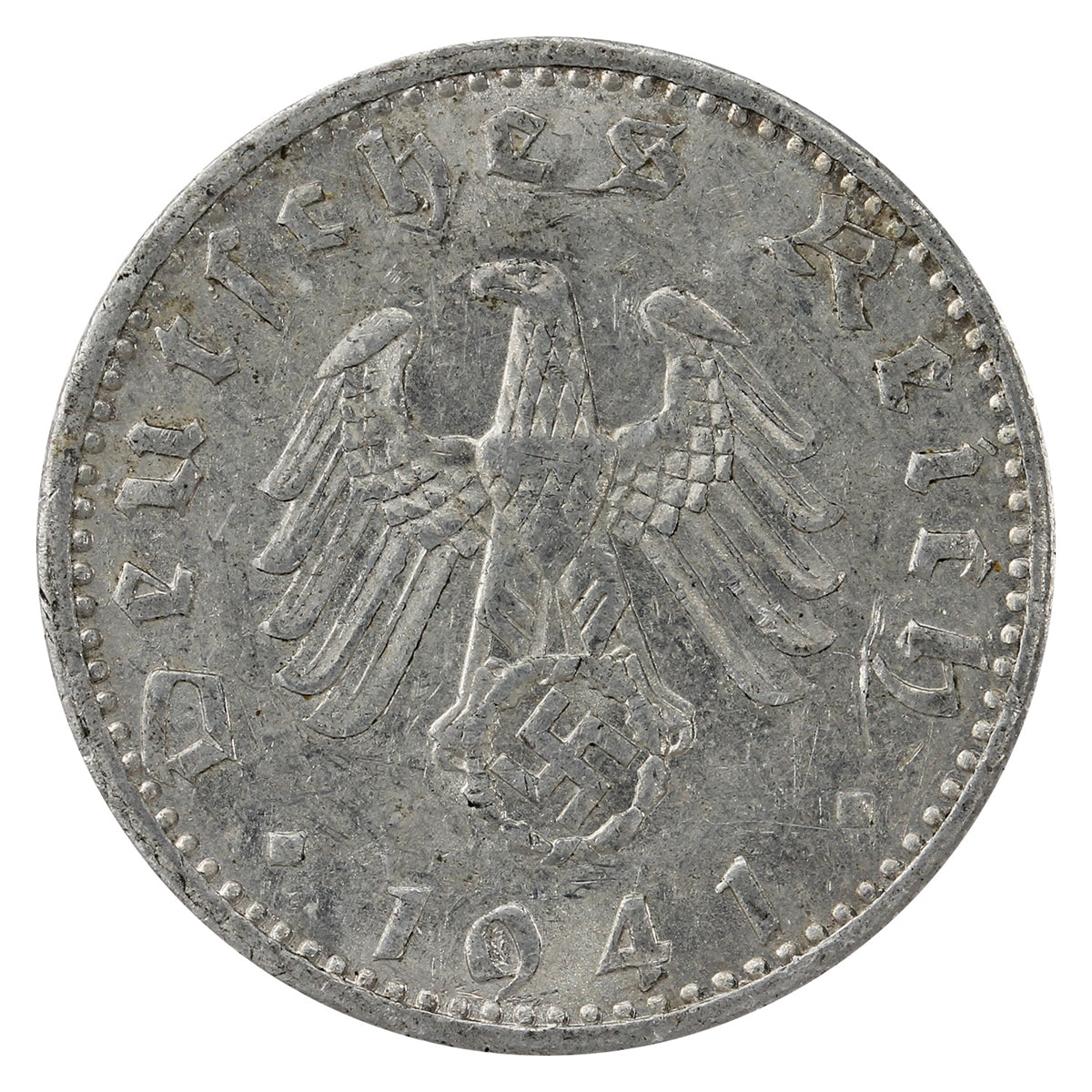 German Third Reich 1941J 50 Pfennig Extra Fine (EF40)