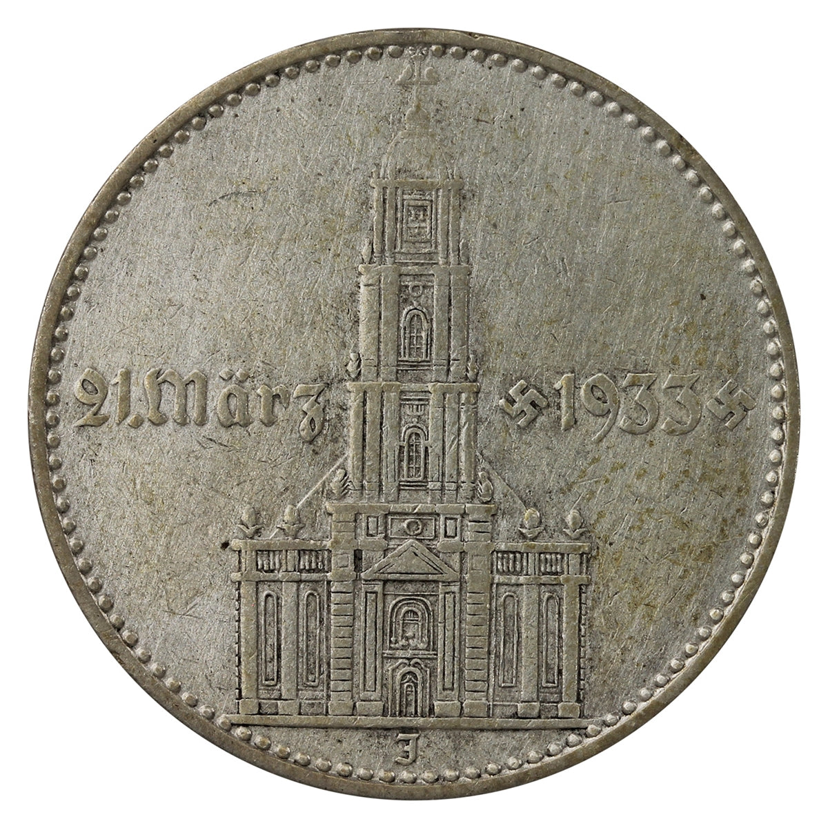 German Third Reich 1934J Potsdam 2 Marks Very Fine (VF20)