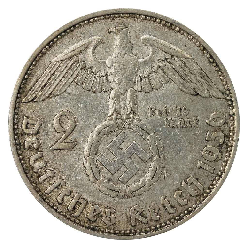 German Third Reich 1936D 2 Marks VF-EF (VF30)