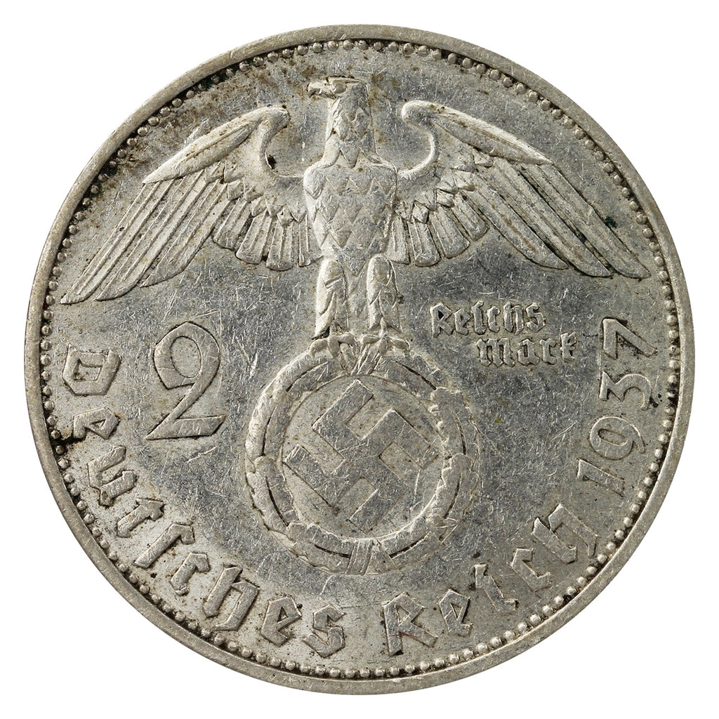 German Third Reich 1937A 2 Marks VF-EF (VF30)