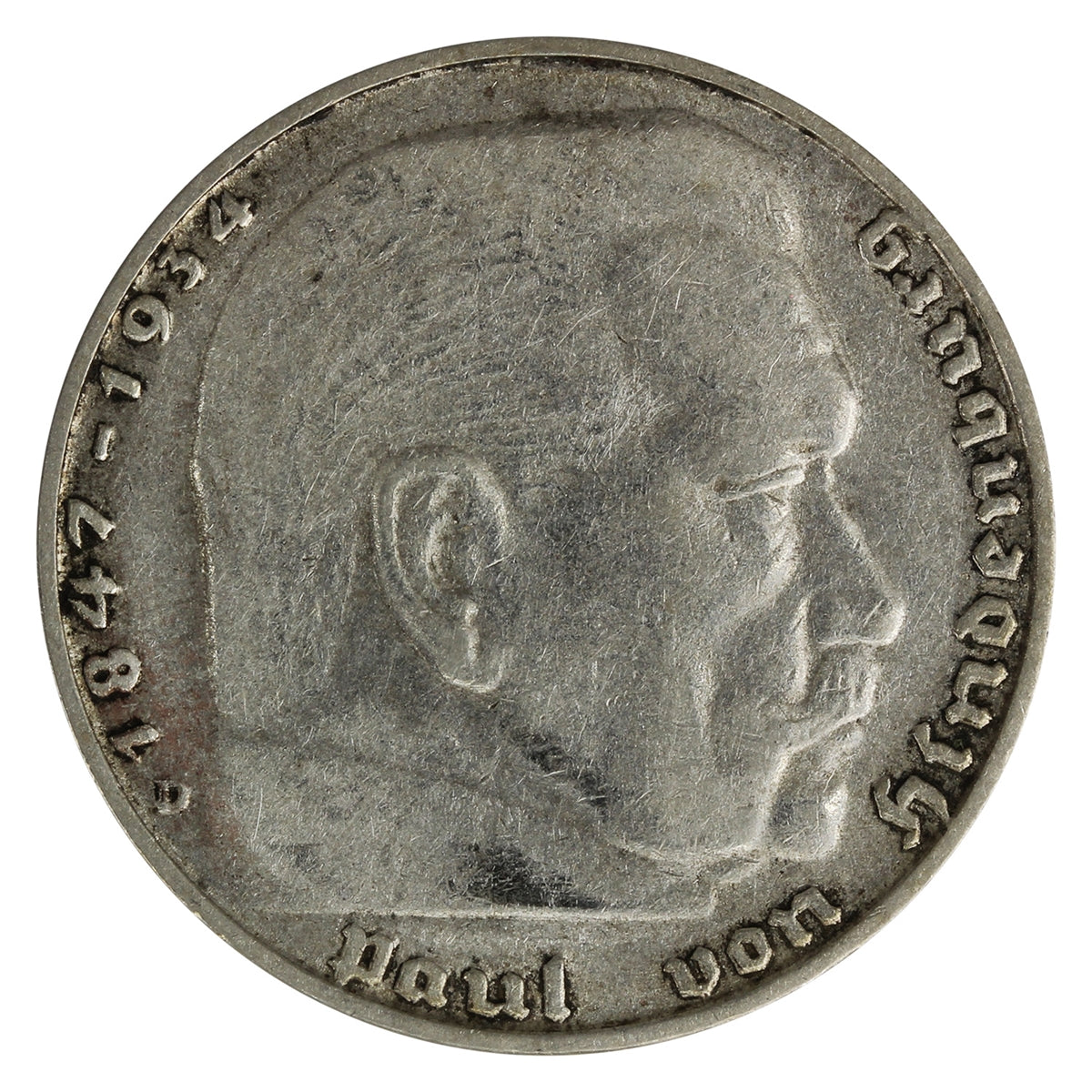 German Third Reich 1937D 2 Marks Very Fine (VF20)