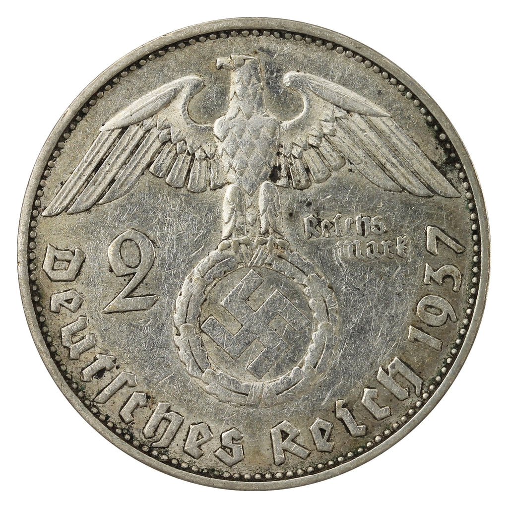 German Third Reich 1937E 2 Marks VF-EF (VF30)