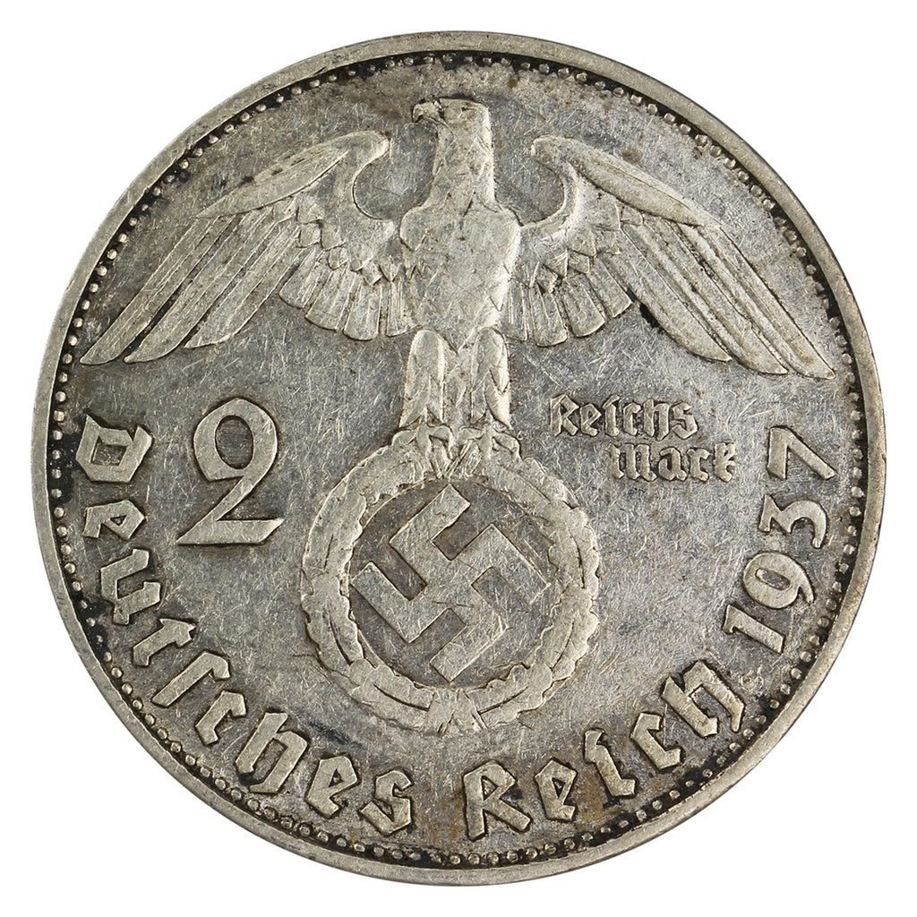 German Third Reich 1937G 2 Marks Very Fine (VF20)
