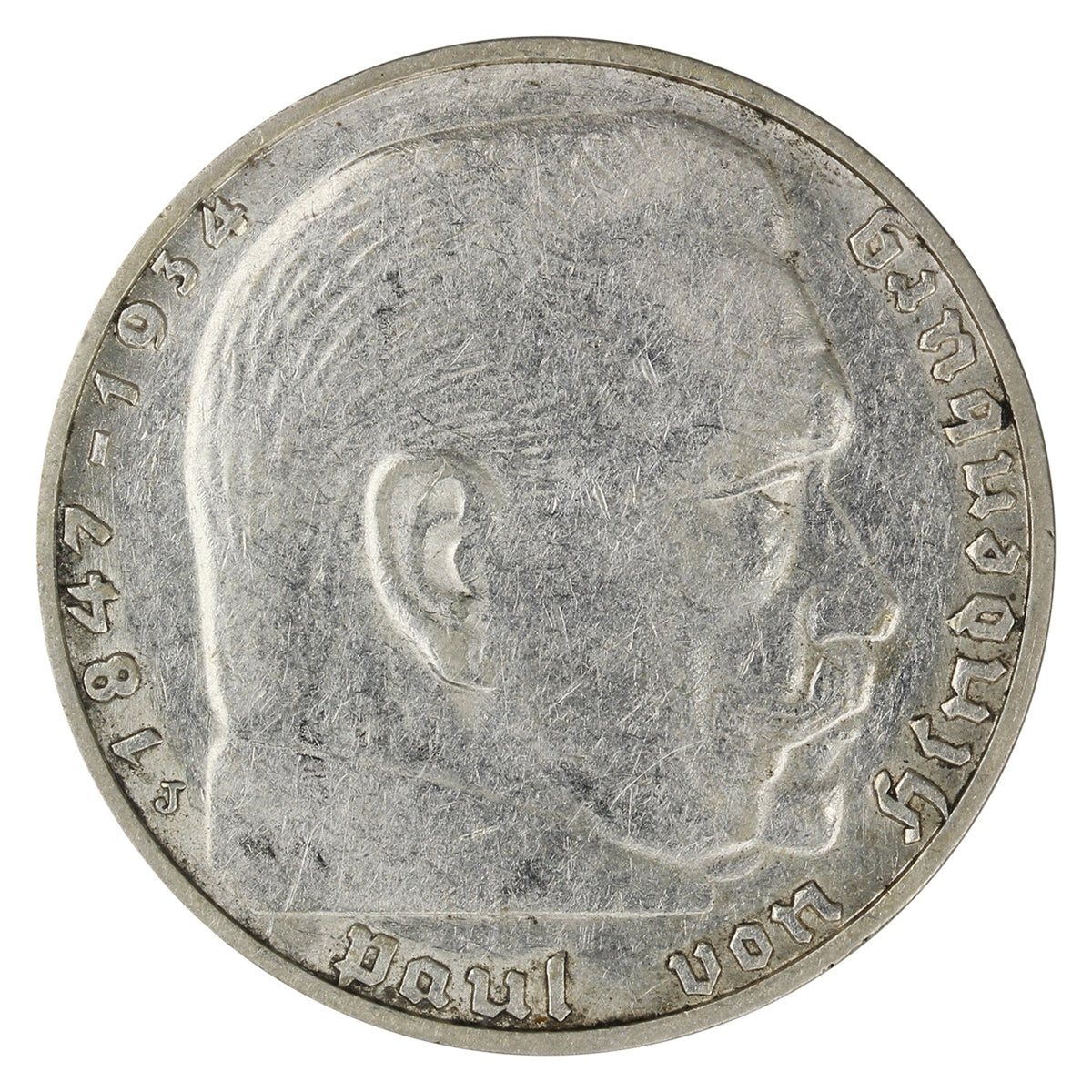 German Third Reich 1937J 2 Marks Very Fine (VF20)