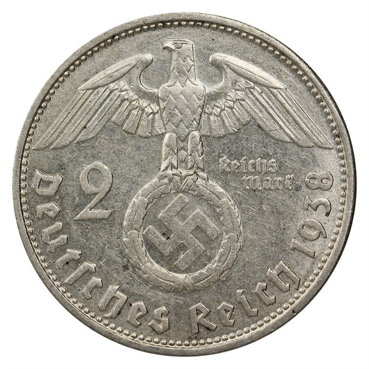 German Third Reich 1938B 2 Marks VF-EF (VF30)
